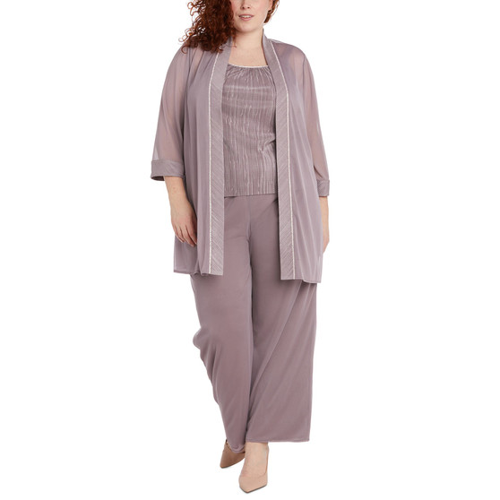 Plus Size 3-Pc. Jacket, Top & Pants Set