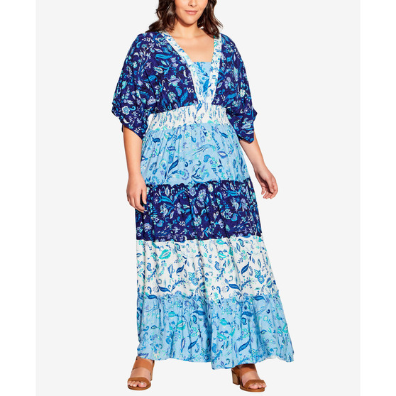Plus Size Daisy Tiered Maxi Dress