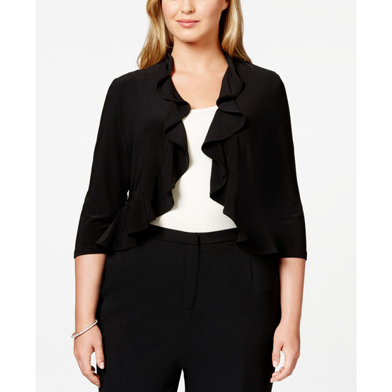 Plus Size Ruffled Bolero