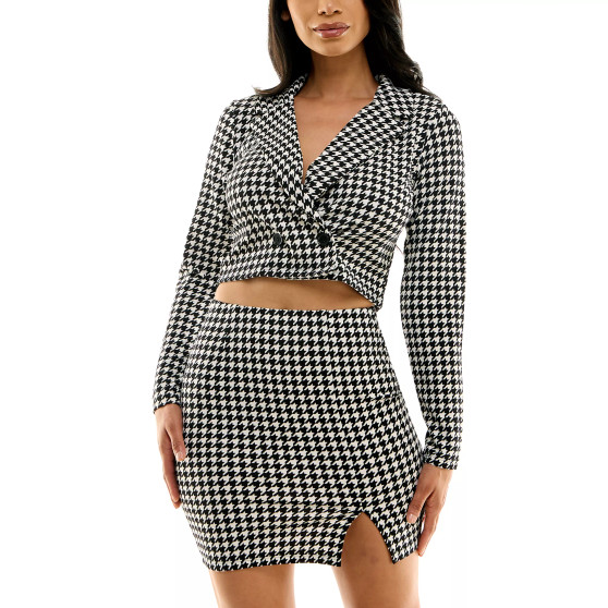 Juniors' 2-Pc. Cropped Jacket & Skirt Set