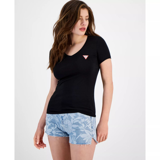 Women's Short-Sleeved V-Neck Mini-Triangle T-Shirt