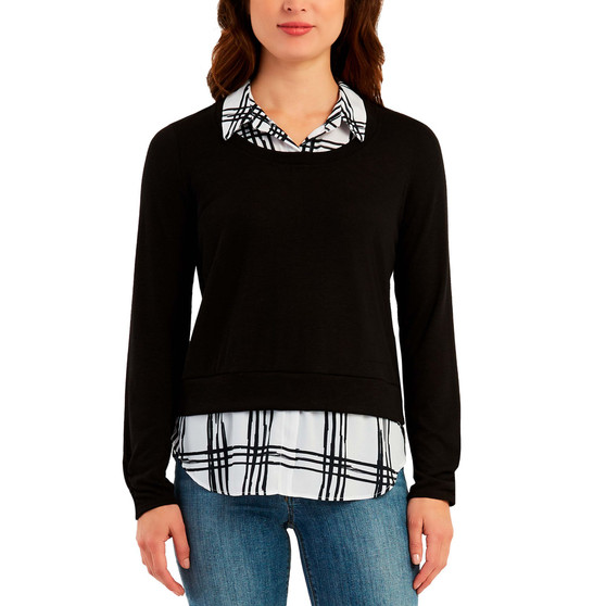 Juniors' Layered-Look Top