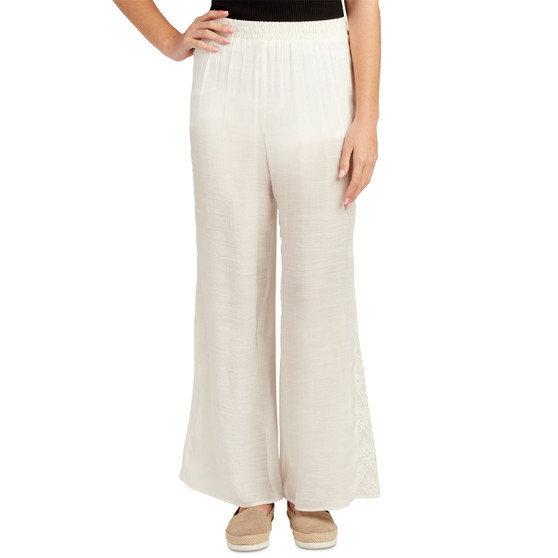 Juniors' Lace Godet Wide Leg Pull-On Pants