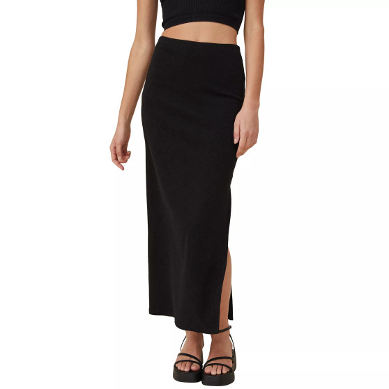 Women's Rib Split Maxi Skirt