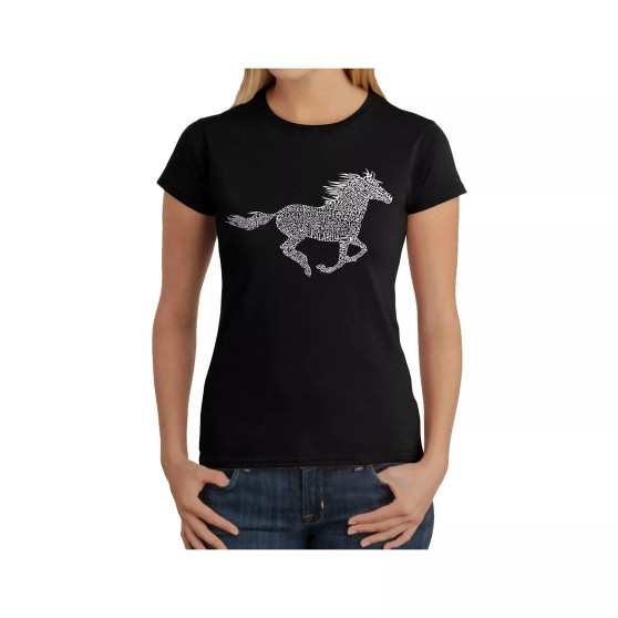 Women's Word Art T-Shirt - Horse Breeds