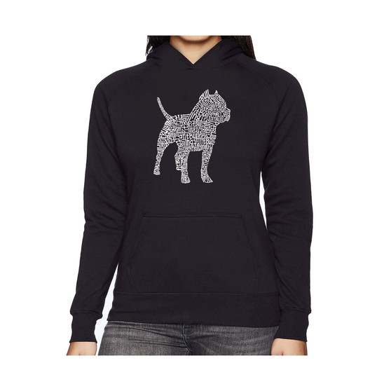 Women's Word Art Hooded Sweatshirt -Pitbull