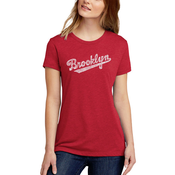 Women's Premium Blend Word Art Brooklyn Neighborhoods T-shirt