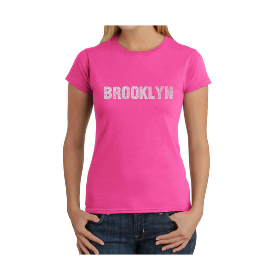 Women's Word Art T-Shirt - Brooklyn Neighborhoods