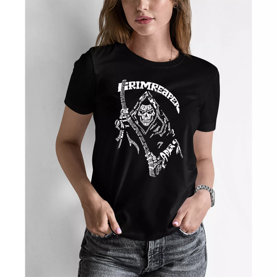 Women's Grim Reaper Word Art T-shirt