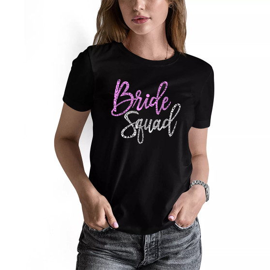 Women's Bride Squad Word Art Short Sleeve T-shirt