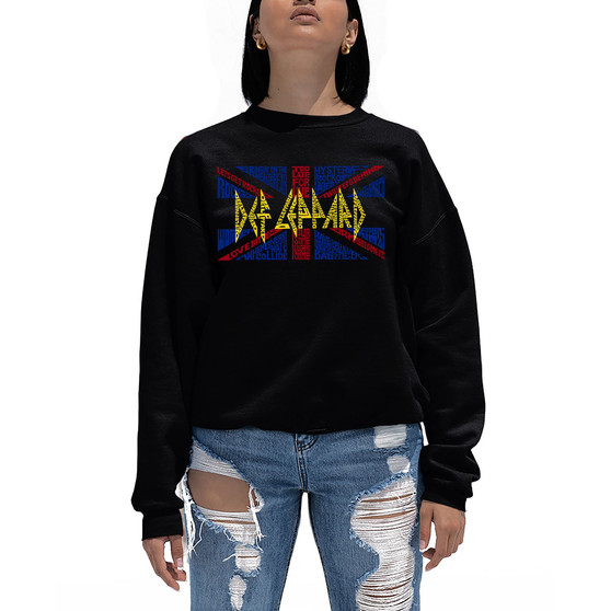Women's Word Art Crewneck Sweatshirt - Def Leppard Top