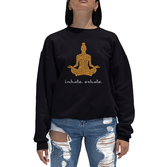 Women's Word Art Crewneck Inhale Exhale Sweatshirt