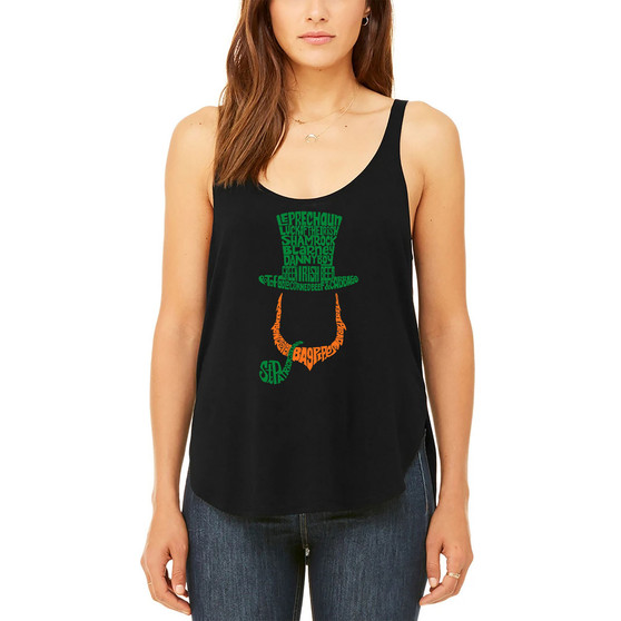 Women's Premium Leprechaun Word Art Flowy Tank Top