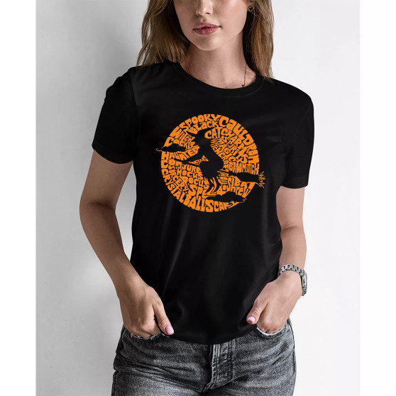 Women's Spooky Witch Word Art T-shirt