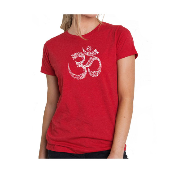 Women's Premium Word Art T-Shirt - Poses Om
