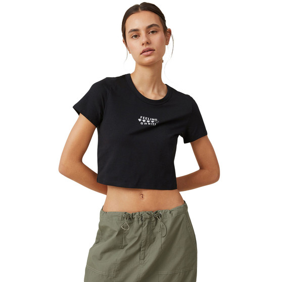 Women's Micro Crop Graphic T-shirt