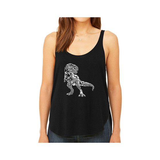 Women's Premium Word Art Flowy Tank Top- Dino Pics