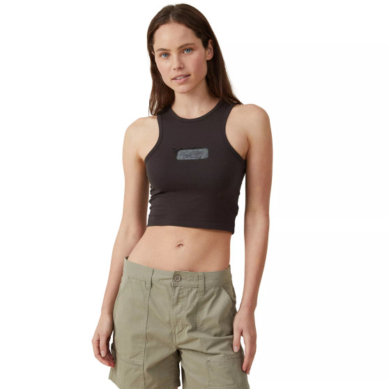 Women's Crop Graphic Racer Tank Top