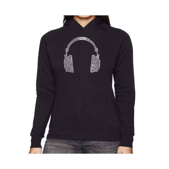 Women's Word Art Hooded Sweatshirt -63 Different Genres Of Music