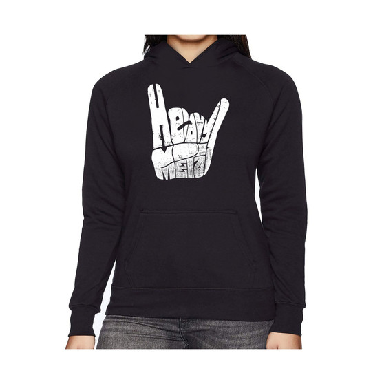 Women's Word Art Hooded Sweatshirt -Heavy Metal