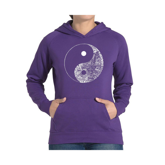 Women's Word Art Hooded Sweatshirt -Yin Yang