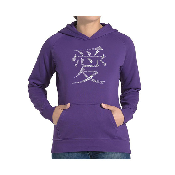 Women's Word Art Hooded Sweatshirt -The Word Love In 44 Languages