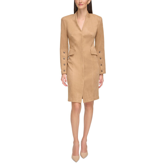 Women's Stand-Collar Sheath Dress