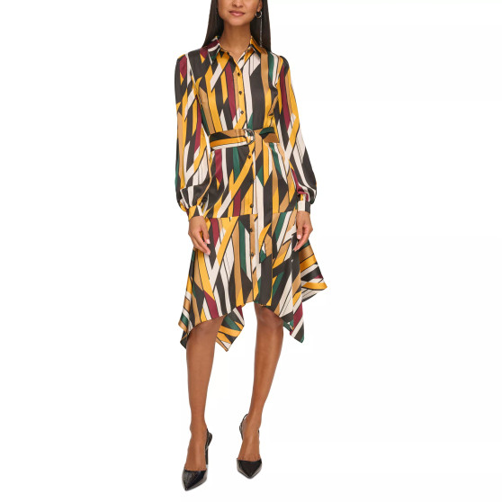Women's Printed Handkerchief-Hem Dress