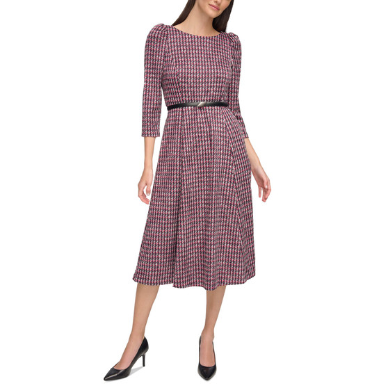 Women's Belted A-Line Dress