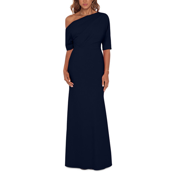 Off-the-Shoulder Scuba Gown