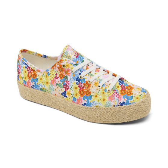 Women's x Rifle Paper Co Triple Kick Jute Margaux Platform Casual Sneakers from Finish Line
