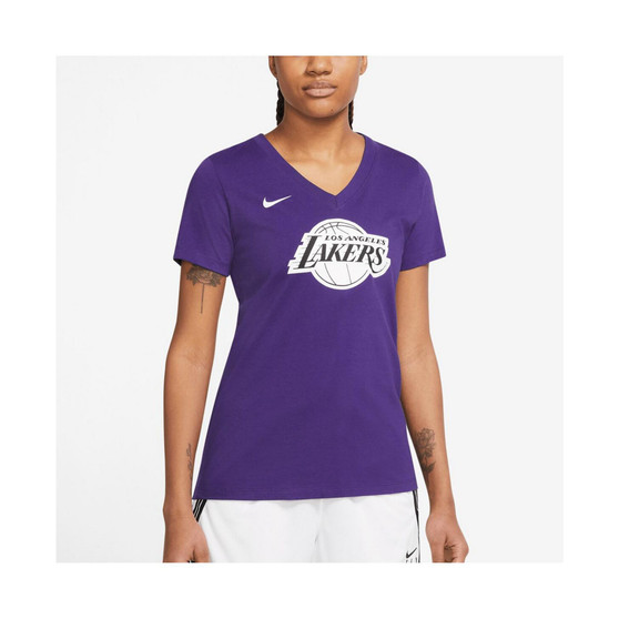 Women's Purple Los Angeles Lakers 2022/23 City Edition Essential V-Neck T-shirt