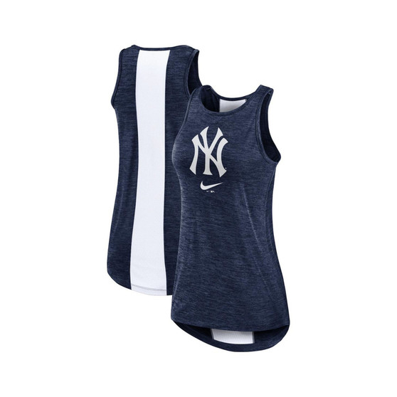 Women's Navy New York Yankees Right Mix High Neck Tank Top