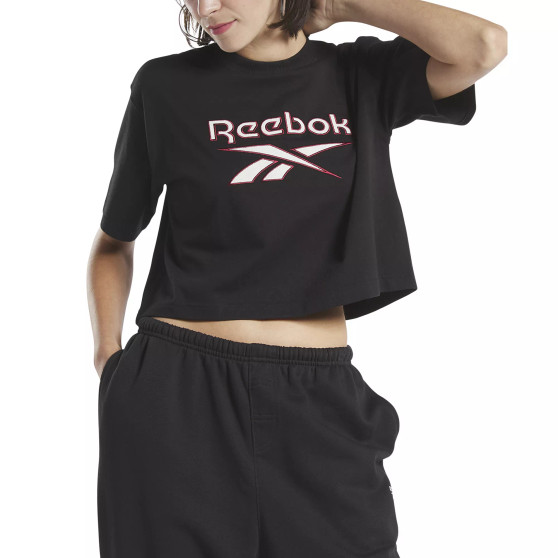 Women's Cropped Cotton Crew-Neck Logo-Graphic T-Shirt
