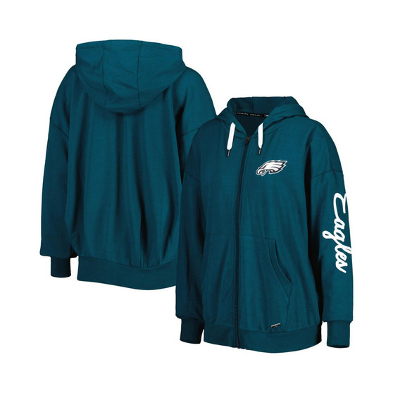 Women's Midnight Green Philadelphia Eagles Emerson Lightweight Full-Zip Hoodie