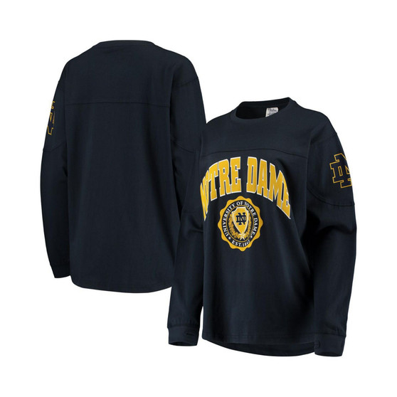 Women's Navy Notre Dame Fighting Irish Edith Long Sleeve T-shirt