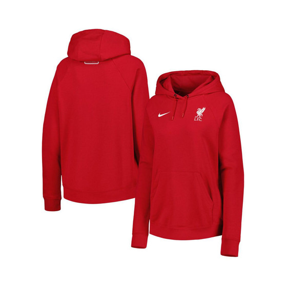 Women's Red Liverpool Essential Raglan Pullover Hoodie