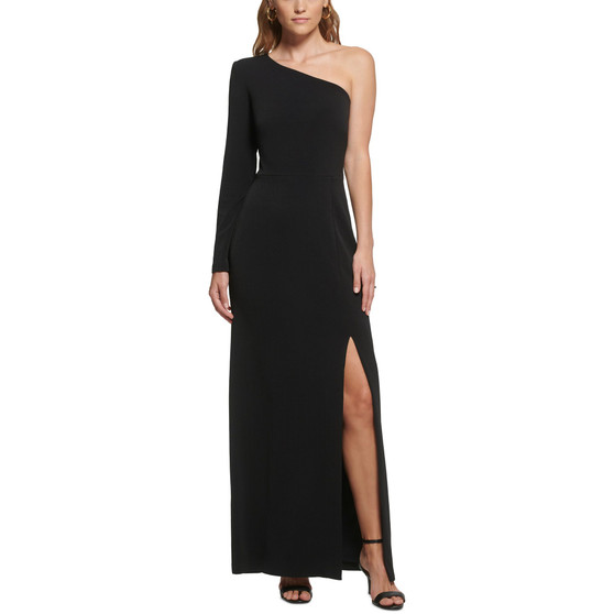 Women's One-Shoulder Long-Sleeve Gown