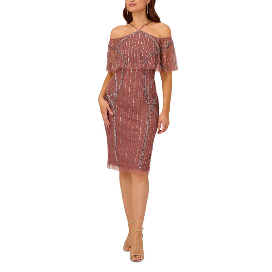 Women's Embellished Off-The-Shoulder Midi Dress