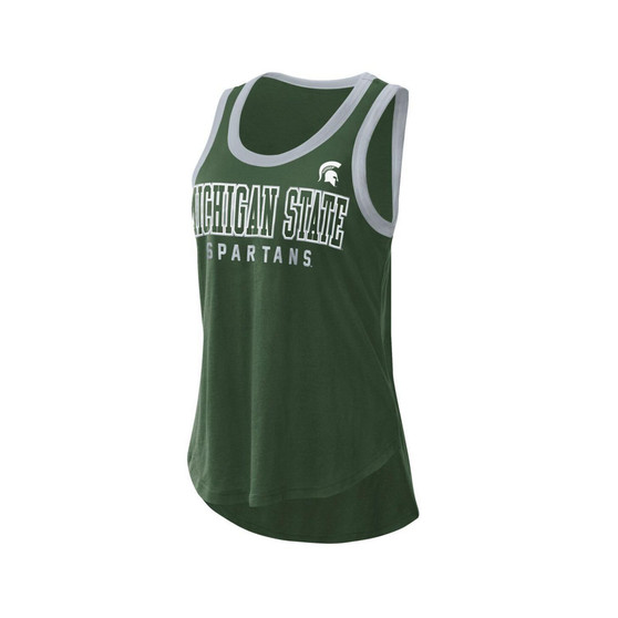 Women's Green Michigan State Spartans Clubhouse Slub Tank Top