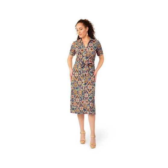 Women's Jade Short Sleeve Button Down Belted Shirt Dress