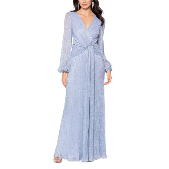 Women's Metallic Crinkled Gown
