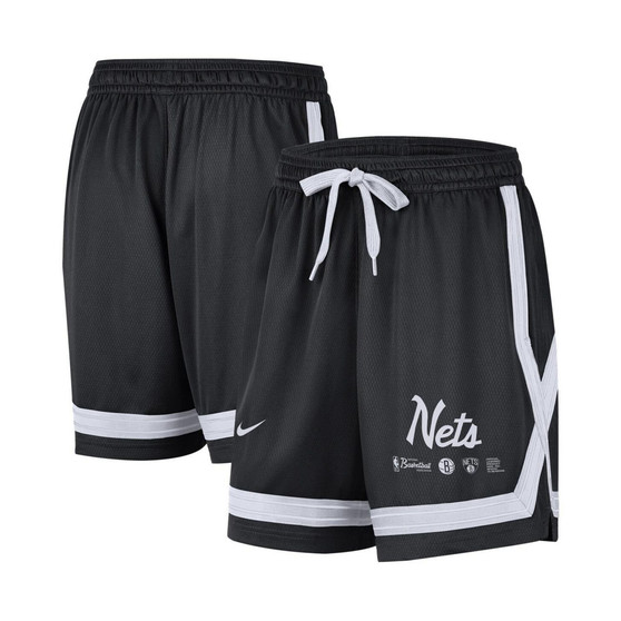 Women's Black Brooklyn Nets Crossover Performance Shorts
