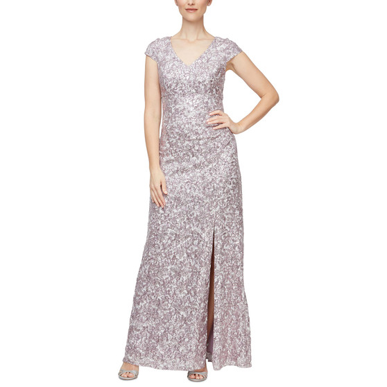 Alex Evening Women's Sequined Lace Gown