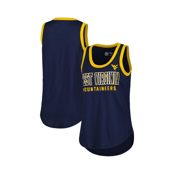 Women's Navy West Virginia Mountaineers Clubhouse Slub Tank Top