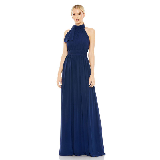 Women's Line Gown With High Neckline