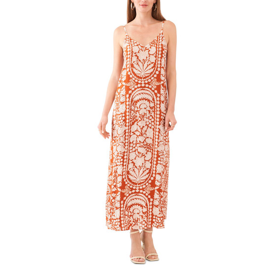 Women's Printed Sleeveless Maxi Dress