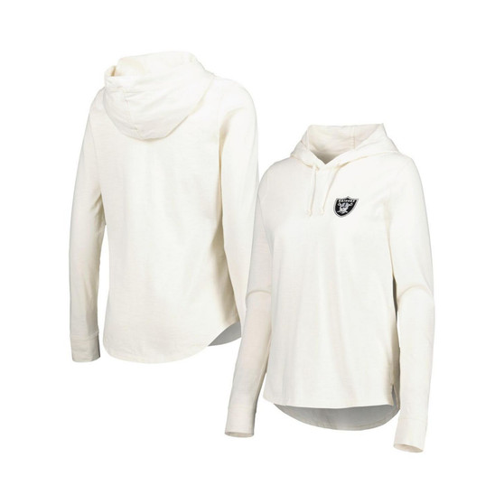 Women's Cream Las Vegas Raiders Ashby Isles Jersey Pullover Hoodie