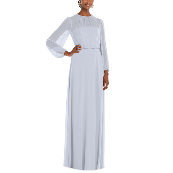 Women's Long-Sleeve Chiffon Gown