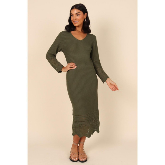 Womens Maggie Crochet Midi Dress